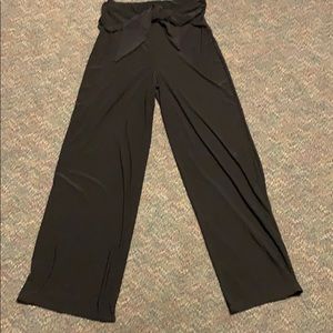 High waisted wide-leg trousers
